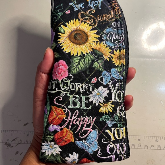 Sunglasses zipper pouch, sunglasses case, handmade - Picture 2 of 6